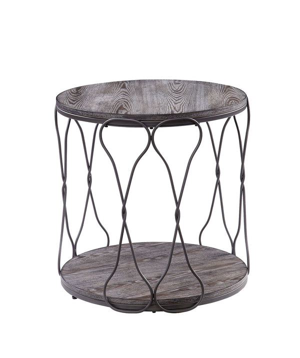 Furniture Of America Hawdon Gray Industrial End Table Model CM4171E - MONAVILLA