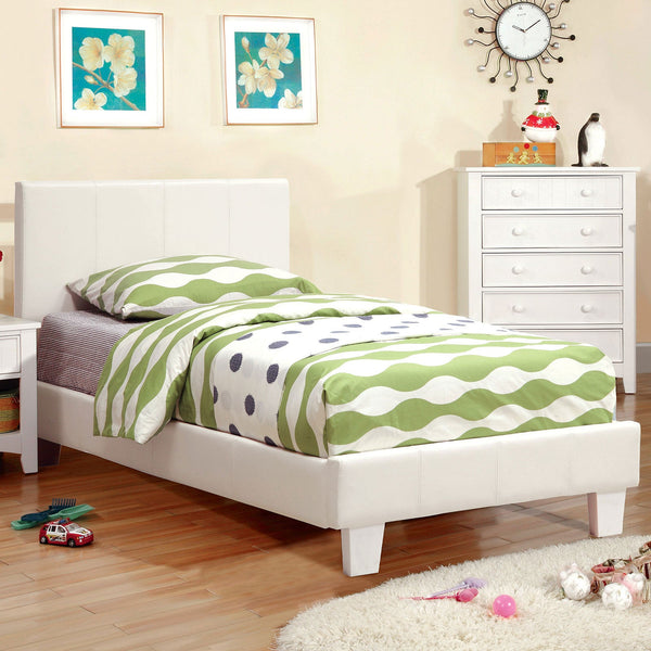 Furniture Of America Winn Park White Contemporary Twin Bed Model CM7008WH-T-BED-VN - MONAVILLA