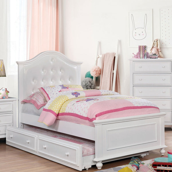 Furniture Of America Olivia White Traditional Twin Bed Model CM7155WH-T-BED - MONAVILLA
