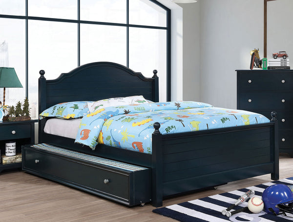 Furniture Of America Diane Blue Transitional Twin Bed Model CM7158BL-T-BED-VN - MONAVILLA