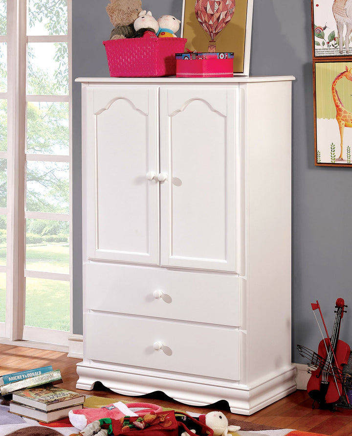 Furniture Of America Dani White Transitional Armoire Model CM7159WH-AR-VN - MONAVILLA