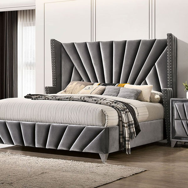 Furniture Of America Carissa Gray Transitional Bed Model CM7164