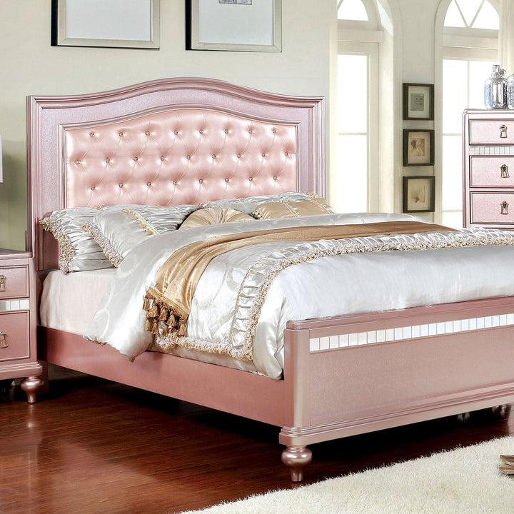 Furniture Of America Ariston Rose Gold Contemporary Twin Bed Model CM7171RG-T-BED - MONAVILLA