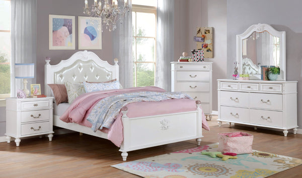 Furniture Of America Belva White Traditional Twin Bed Model CM7174T-BED - MONAVILLA