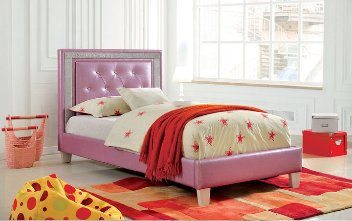 Furniture Of America Lianne Purple Contemporary Twin Bed Model CM7217PR-T-BED-VN - MONAVILLA