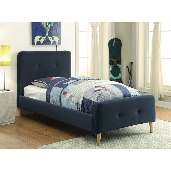 Furniture Of America Barney Navy Mid-Century Modern Twin Bed Model CM7272NV-T-BED-VN - MONAVILLA
