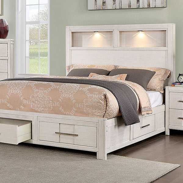 Furniture Of America Karla White Transitional Queen Bed, White Model CM7500WH - MONAVILLA