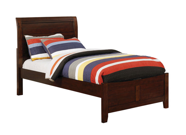 Furniture Of America Brogan Brown Cherry Transitional Twin Bed Model CM7517CH-T-BED - MONAVILLA