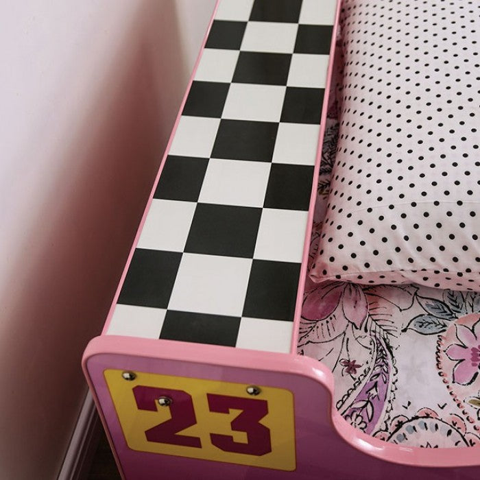 Furniture Of America Pretty Girl Car Bed Pink Novelty Twin Bed, Pink Model CM7642-BED - MONAVILLA