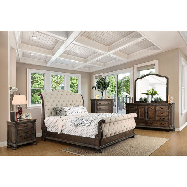 Furniture Of America Lysandra Rustic Natural Tone | Beige Transitional Queen Bed