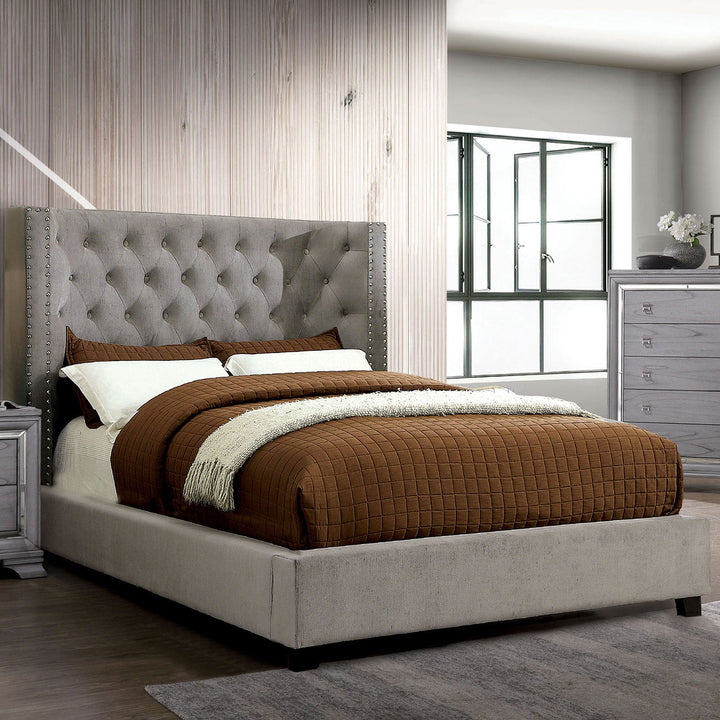 Furniture Of America Cayla Gray Transitional Bed Model CM7779GY - MONAVILLA