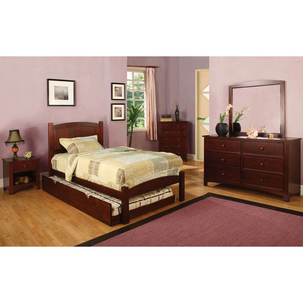 Furniture Of America Cara Cherry Cottage 4-Piece Twin Bedroom Set Model CM7903CH-T-4PC - MONAVILLA