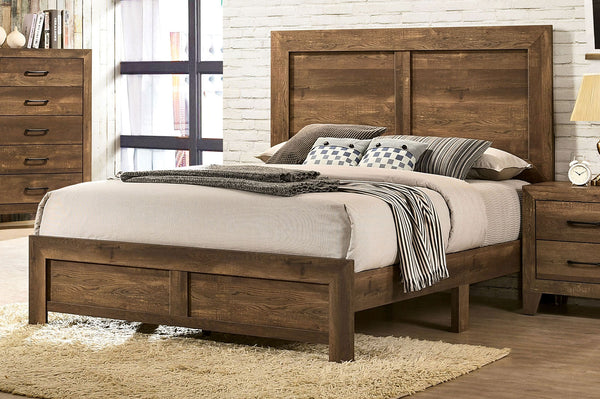 Furniture Of America Wentworth Light Walnut Rustic Bed Model CM7912 - MONAVILLA