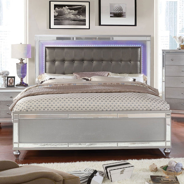 Furniture Of America Brachium Silver Contemporary Bed Model CM7977SV - MONAVILLA