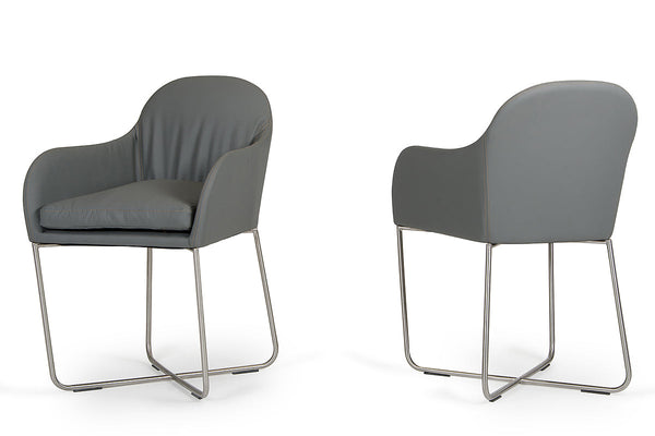 Modrest Sweeny Modern Grey Dining Chair - MONAVILLA