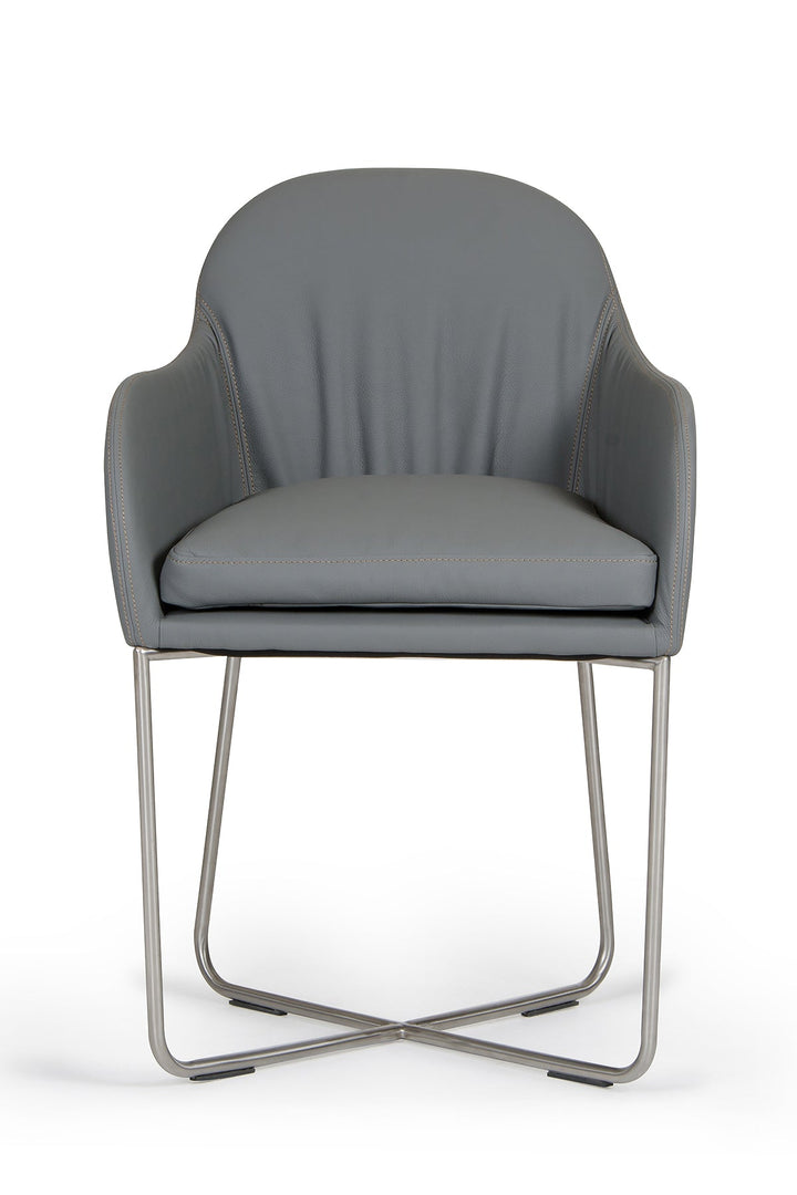 Modrest Sweeny Modern Grey Dining Chair - MONAVILLA
