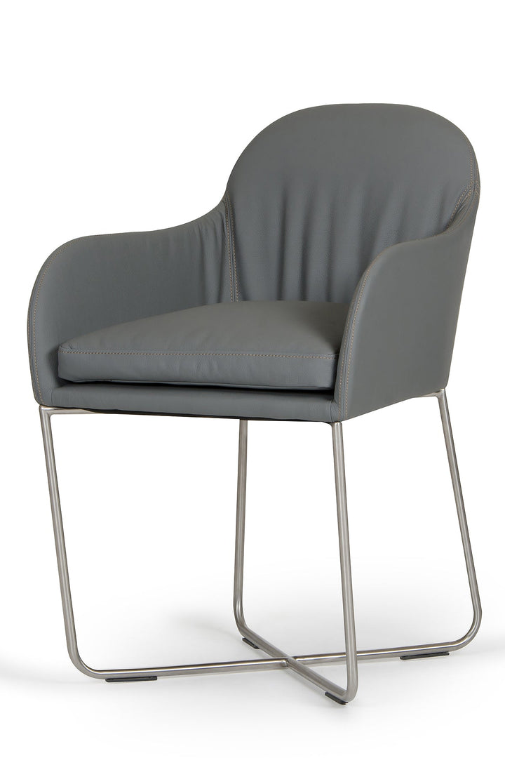 Modrest Sweeny Modern Grey Dining Chair - MONAVILLA