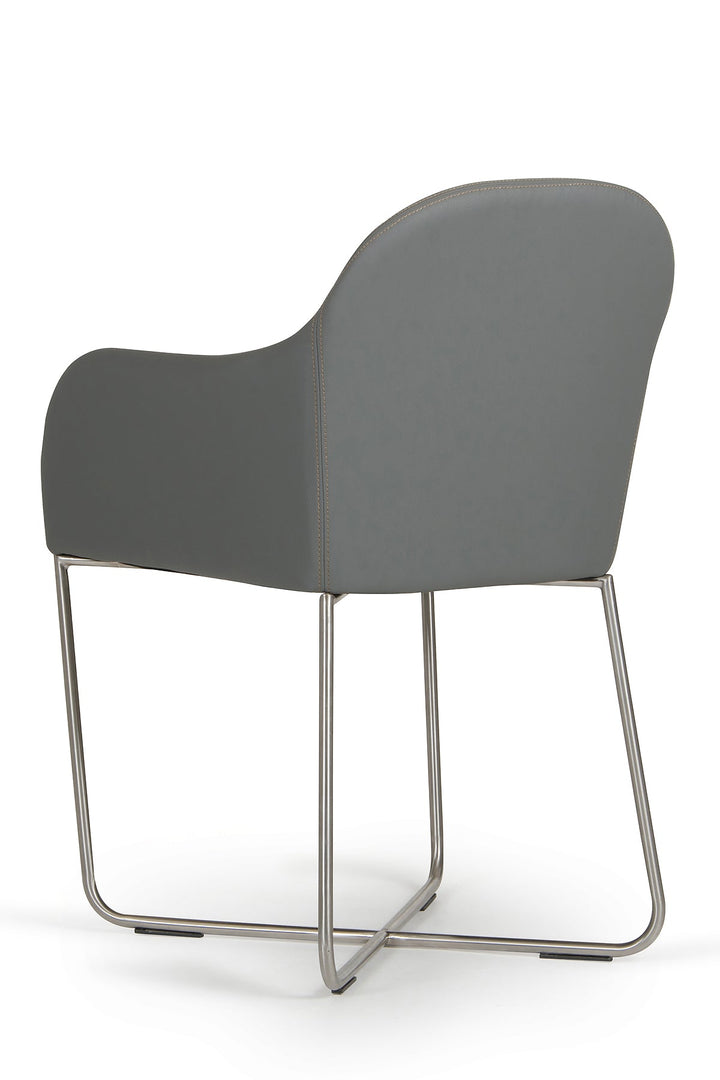Modrest Sweeny Modern Grey Dining Chair - MONAVILLA