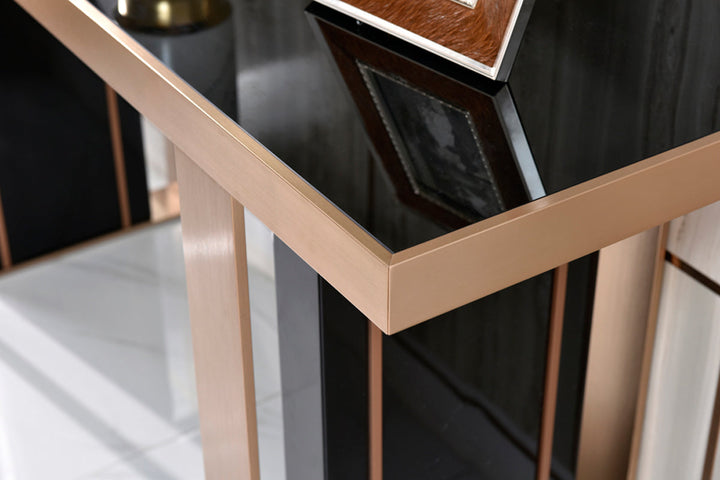 Nova Domus Cartier Modern Black & Rosegold Coffee Table - MONAVILLA