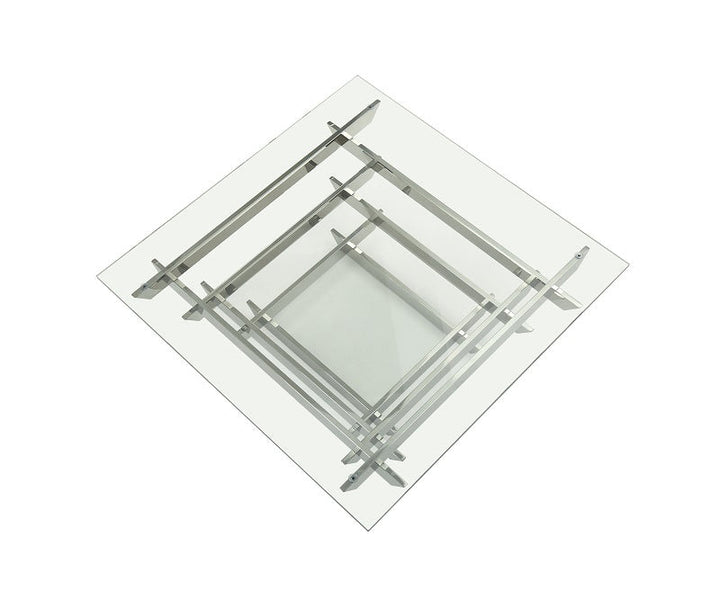 Modrest Upton Modern Square Glass Coffee Table - MONAVILLA
