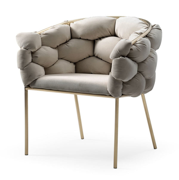 Modrest Debra Modern Grey Fabric Dining Chair - MONAVILLA