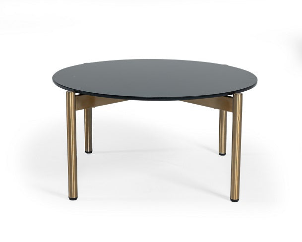 Modrest Denzel Black Marble & Gold Coffee Table - MONAVILLA