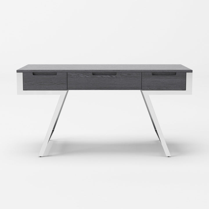 Modrest Dessart Modern Elm Grey Office Desk - MONAVILLA