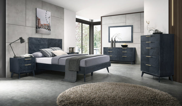 Modrest Diana Queen Modern Grey Ash Bedroom Set - MONAVILLA