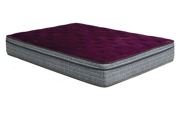 Furniture Of America Minnetonka Purple/Gray Euro Pillow Top 13" Euro Pillow Top Mattress Non-Flip, Full Model DM317F-M - MONAVILLA