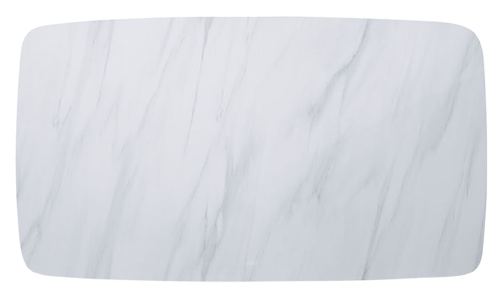 ACME Madan Marble Top & Weathered Gray Finish Dining Table Model DN00059 - MONAVILLA