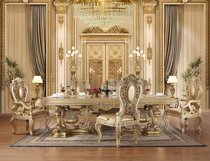 ACME Seville Tan PU & Gold Finish Dining Chair Model DN00459 - MONAVILLA