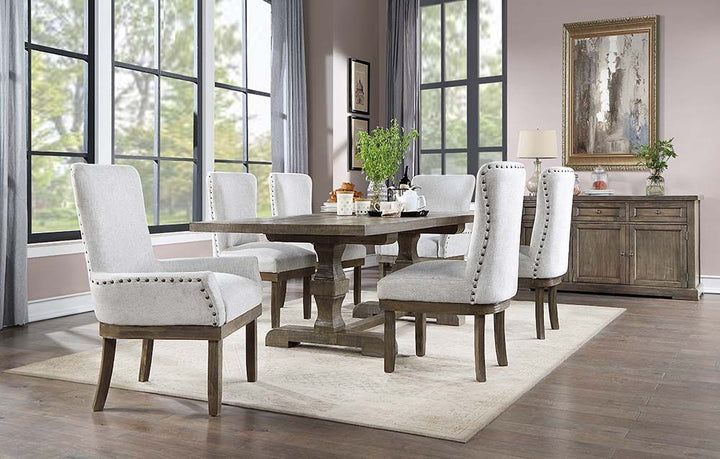ACME Landon Gray Linen Dining Chair Model DN00952 - MONAVILLA