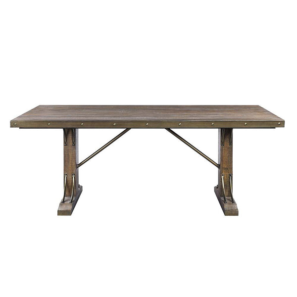 ACME Raphaela Weathered Cherry Finish Dining Table Model DN00980 - MONAVILLA