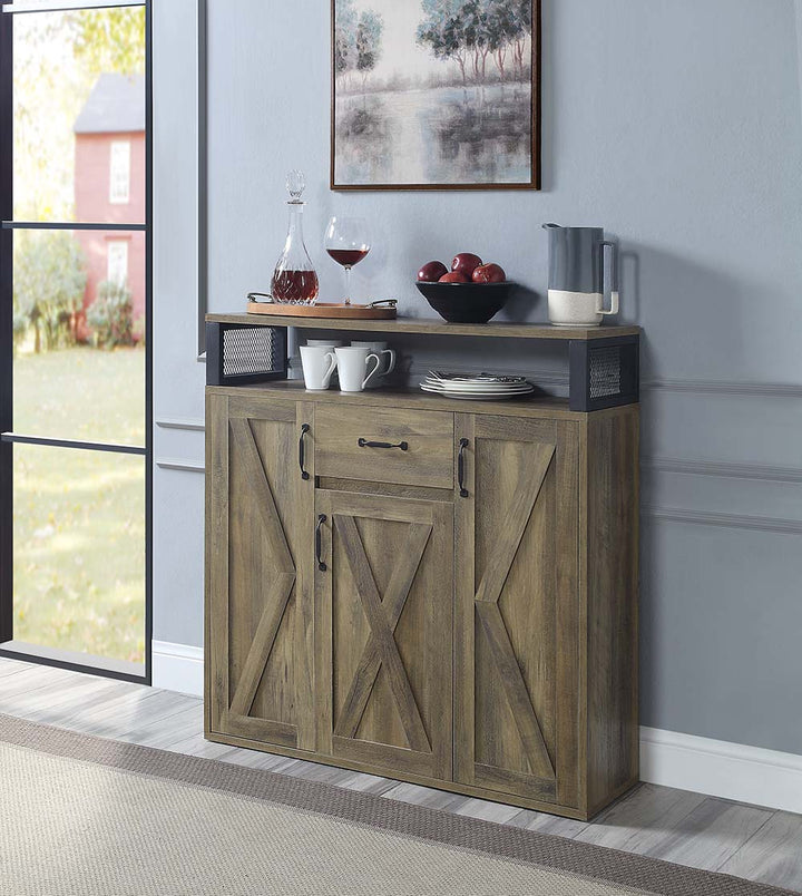 ACME Abiram Rustic Oak Finish Server Model DN01027 - MONAVILLA