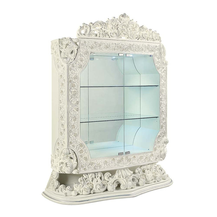 ACME Adara Antique White Finish Curio Model DN01232 - MONAVILLA
