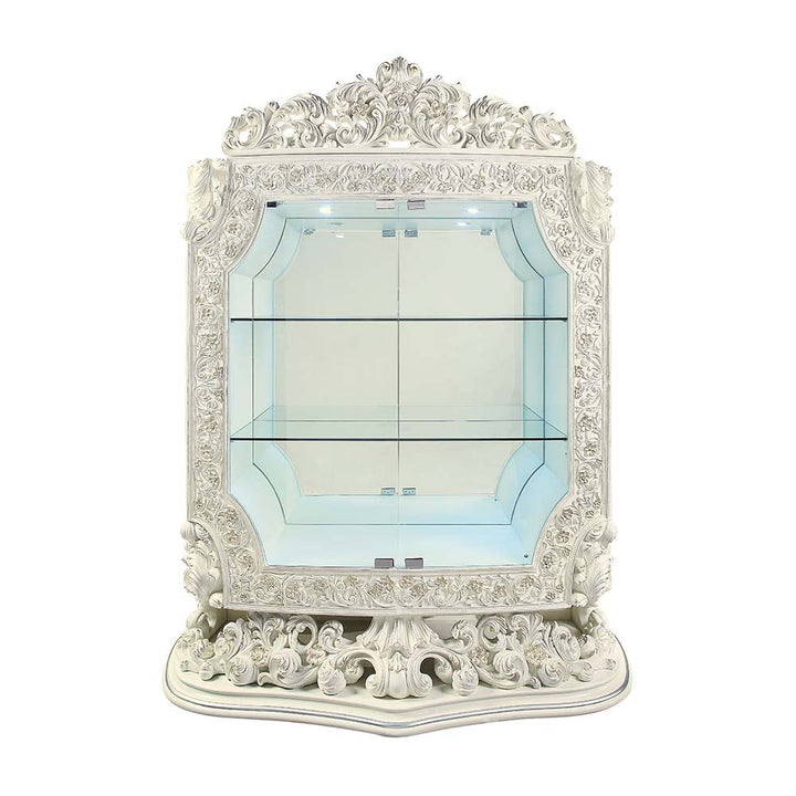 ACME Adara Antique White Finish Curio Model DN01232 - MONAVILLA