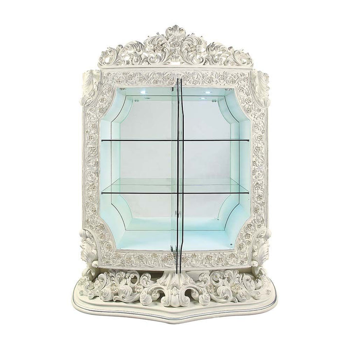 ACME Adara Antique White Finish Curio Model DN01232 - MONAVILLA