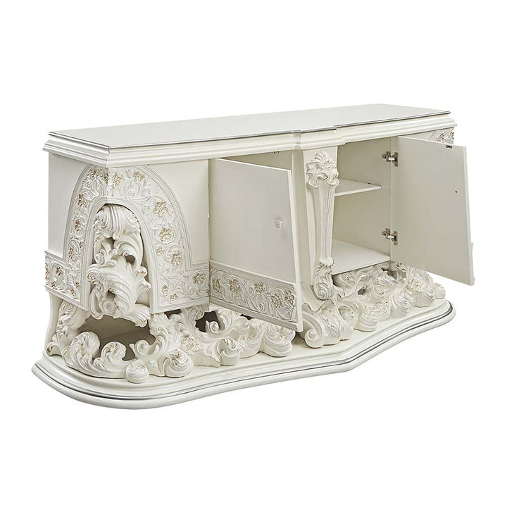 ACME Adara Antique White Finish Server Model DN01233 - MONAVILLA