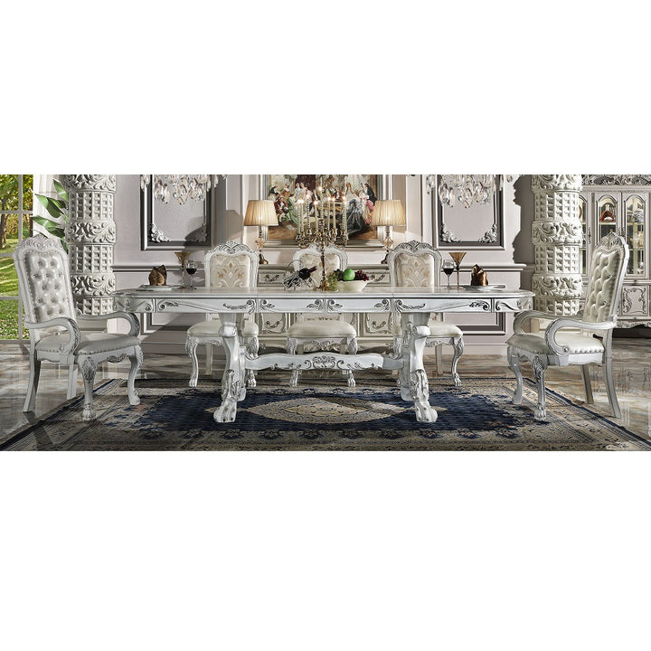 ACME Dresden Bone White Finish Dresden Dining Table Model DN01694 - MONAVILLA