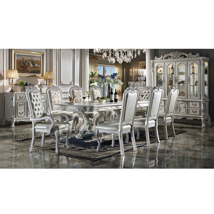 ACME Dresden PU & Bone White Finish Dresden Arm Chair (Set-2) Model DN01697 - MONAVILLA