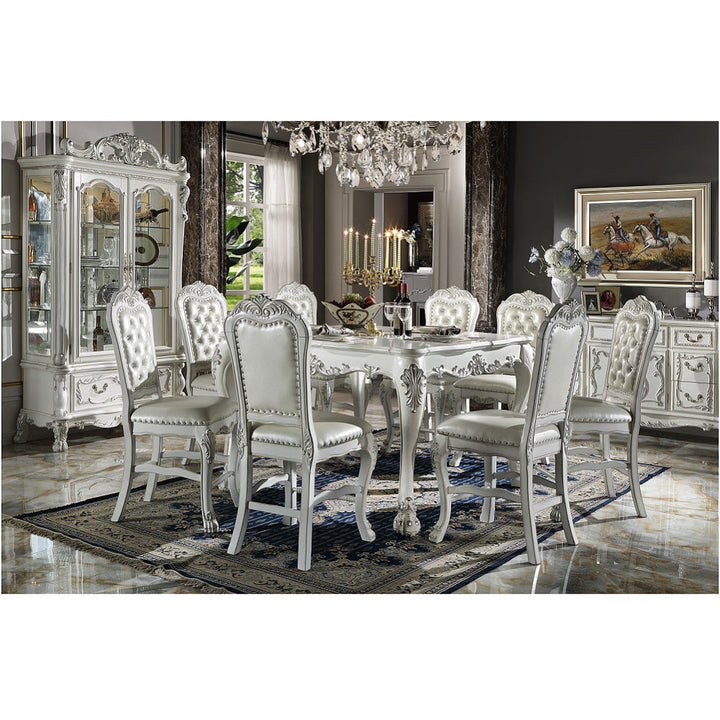 ACME Dresden Bone White Finish Dresden Counter Height Table Model DN01705 - MONAVILLA