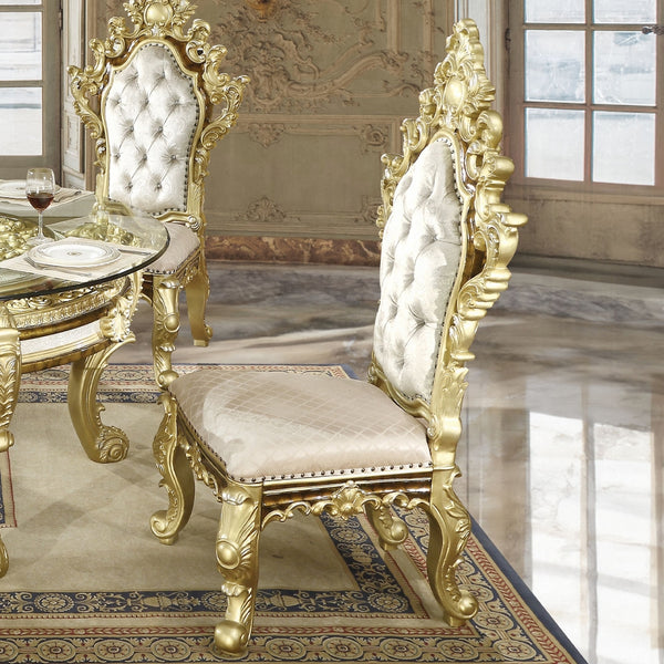 ACME Desiderius Antique Gold Side Chair Model DN60001 - MONAVILLA