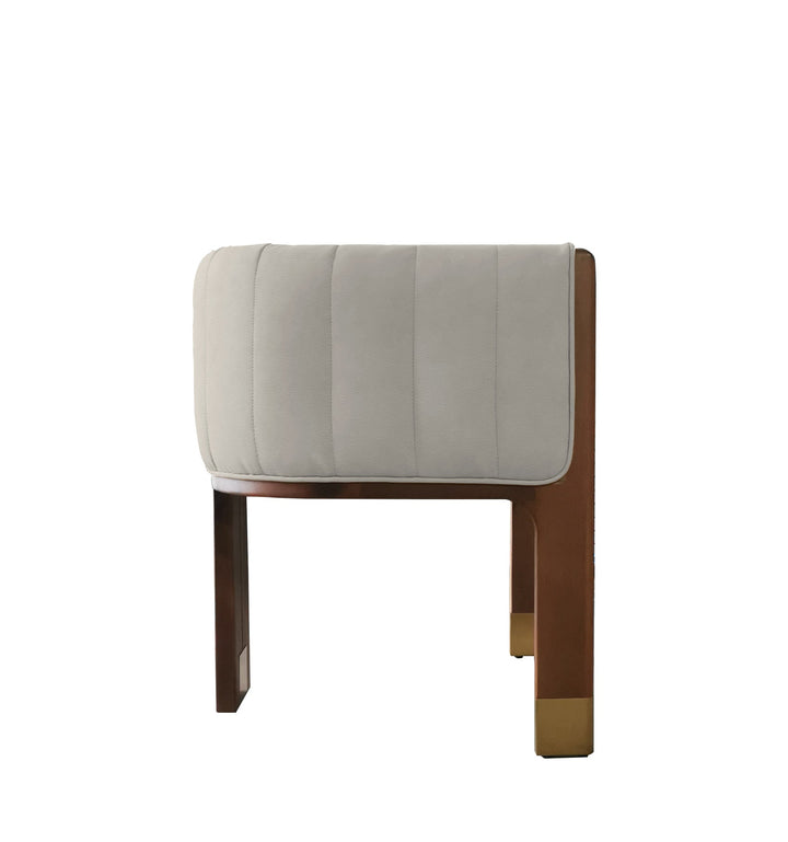 Modrest Elati Tan Vegan Leather Dining Chair - MONAVILLA