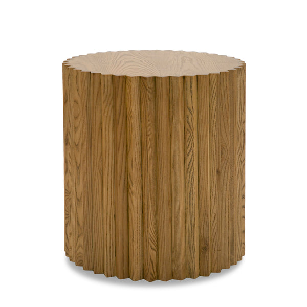 Modrest Espana Modern Walnut Round End Table - MONAVILLA
