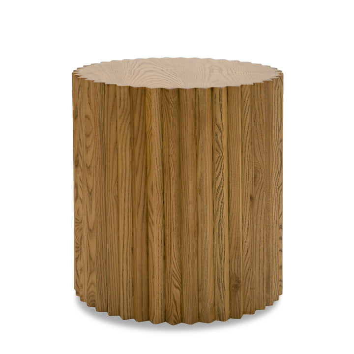 Modrest Espana Modern Walnut Round End Table - MONAVILLA