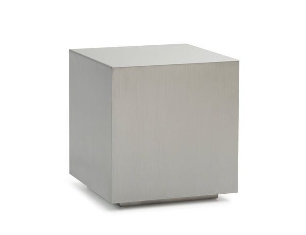 Modrest Anvil Modern Brushed Stainless Steel End Table - MONAVILLA