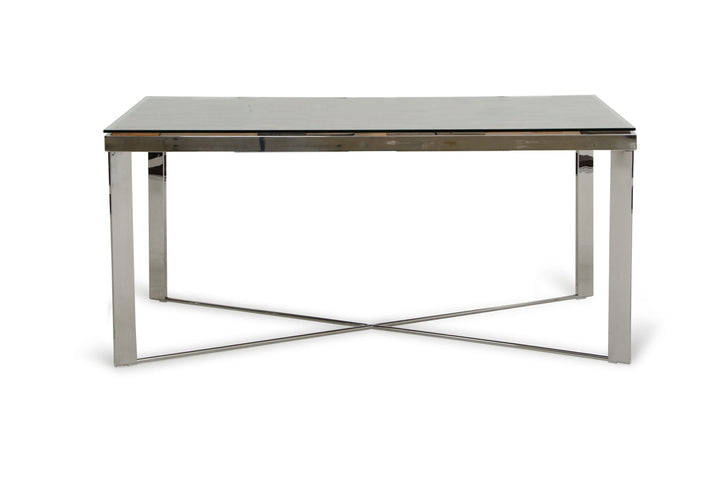 Modrest Santiago Modern Rectangular Wood Mosaic Dining Table - MONAVILLA