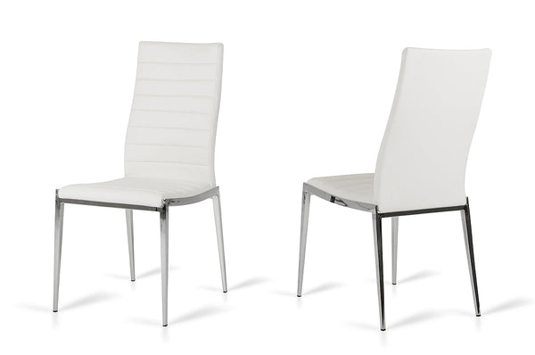 Libby Modern White Leatherette Dining Chair (Set of 2) - MONAVILLA