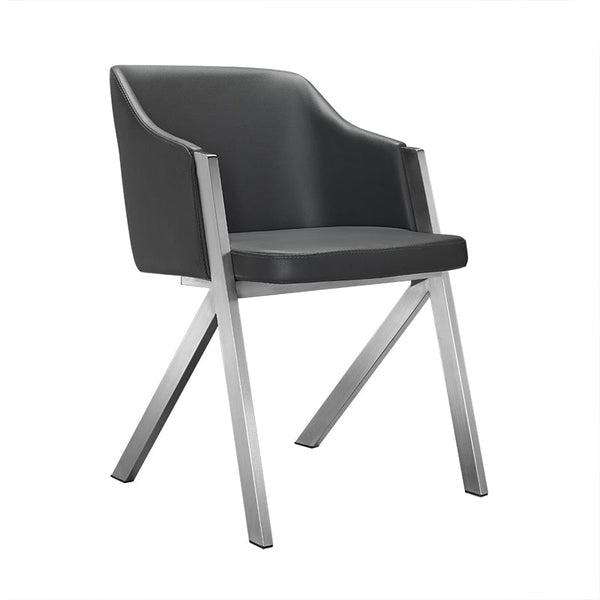 Darcy Modern Grey Leatherette Dining Chair (Set of 2) - MONAVILLA