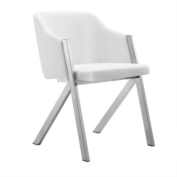 Modrest Darcy Modern White Leatherette Dining Chair (Set of 2) - MONAVILLA